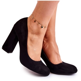 WT1 Klasične cipele od brušene kože na petu crne Reiser crna