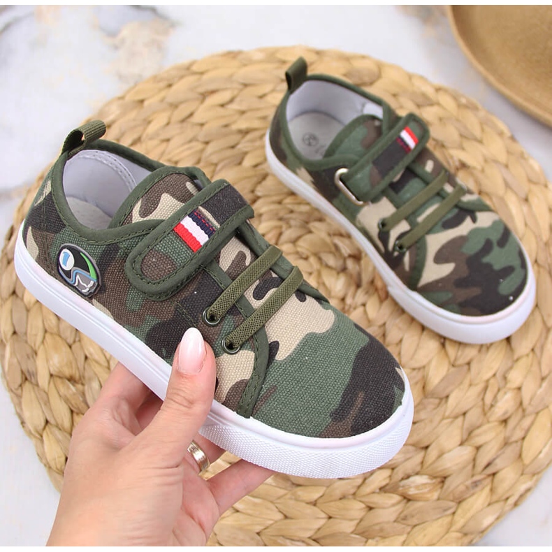 Atletico camo dječje tenisice na čičak zelena