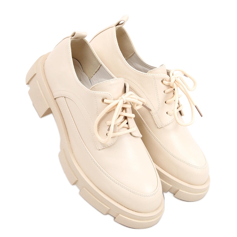 Loaferice na visokom Unna Beige potplatu bež