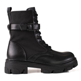 Crne Shelovet ženske torbe na debelu platformu crna