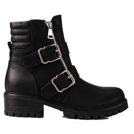 Crne Shelovet ženske torbe s patentnim zatvaračima crna