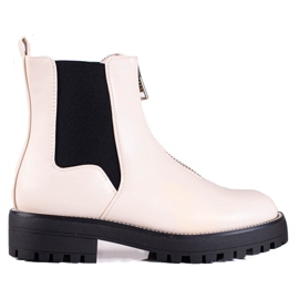 Bež ženske torbe s patentnim zatvaračem