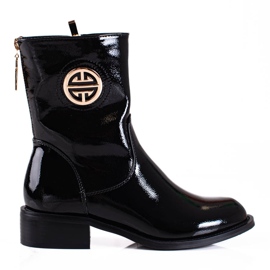 Lakirane visoke čizme Shelovet crne crna