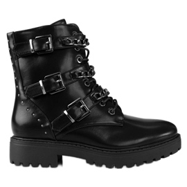 Crne Shelovet ženske torbe s lancima crna