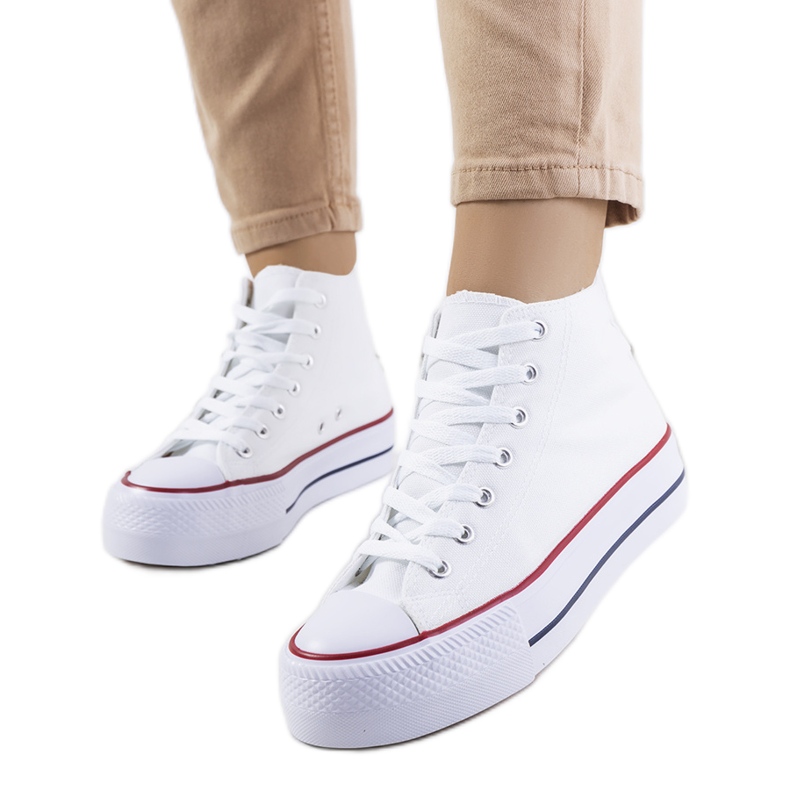 Bijele tenisice na Korgay platformi bijela