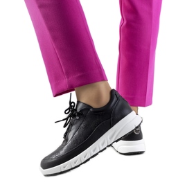 Crne kožne Kaypa tenisice crna