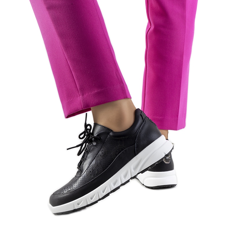 Crne kožne Kaypa tenisice crno