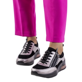 Crne kožne Belita tenisice crna siva