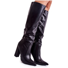 WD1 Klasične crne čizme na traci Mayra crna