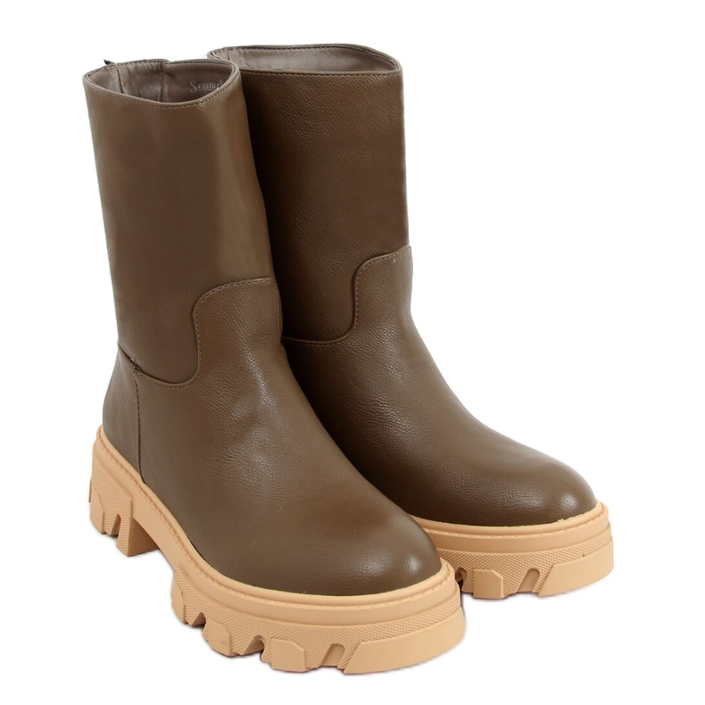 Čizme s jednostavnim Jowita Green gornjištem zelena