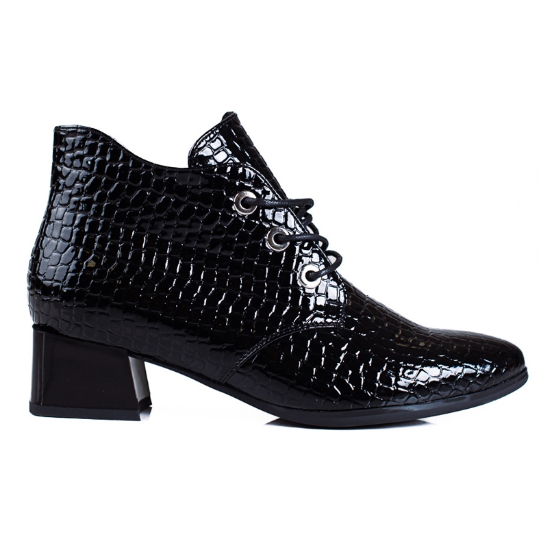 Crne ženske niske čizme Vinceza na vezanje crno