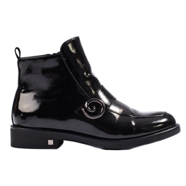 W. Potocki Crne lakirane čizme W. Potockog crno