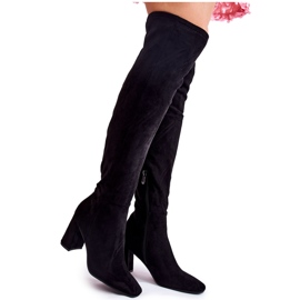 FJ1 Klasične crne Kastia čizme od brušene kože crna