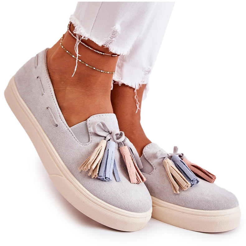 PS1 Ženske tenisice Slip-On sive Venira siva