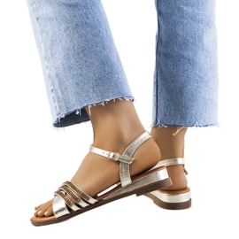 Gold Parade sandale sa kamenčićima zlatni