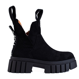 Ženske Shelovet čizme na visoku platformu crne boje crna