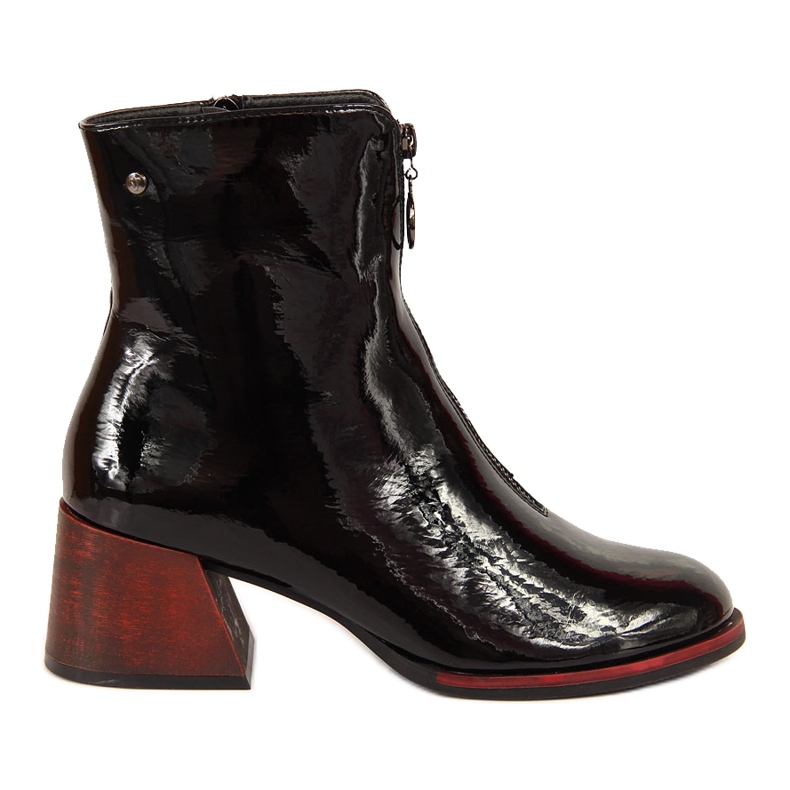 Ženske crne lakirane čizme na visoku petu marke Vinceza crno