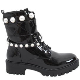 Lakirane torbe s Beni Black biserima crna