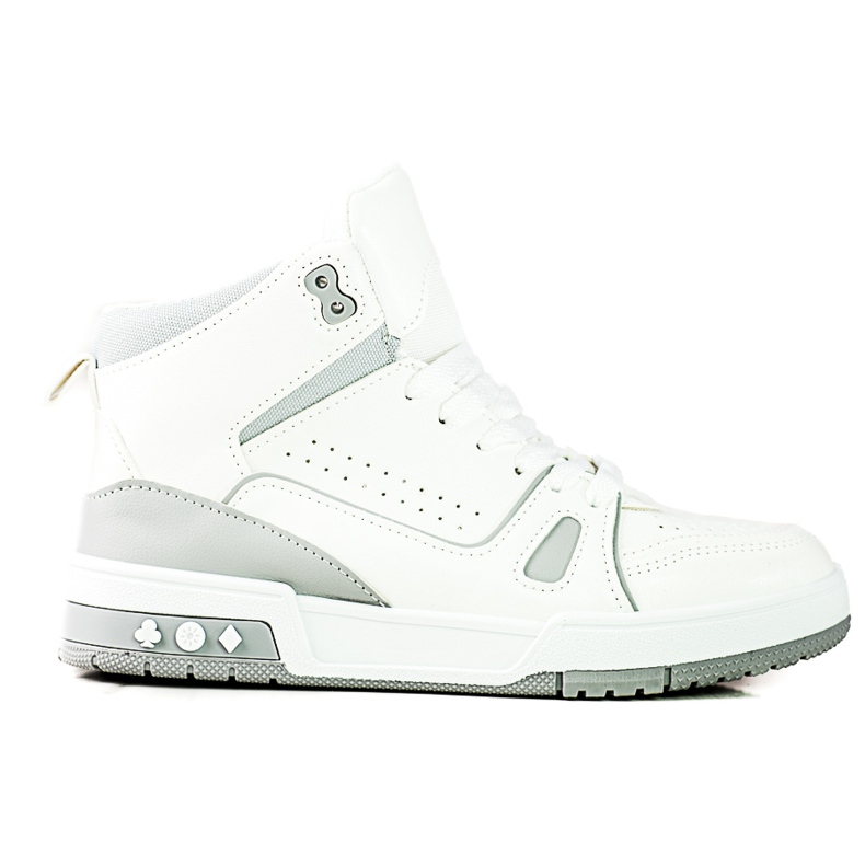 Visoke tenisice na vezanje Shelovet sive i bijele boje bijela siva