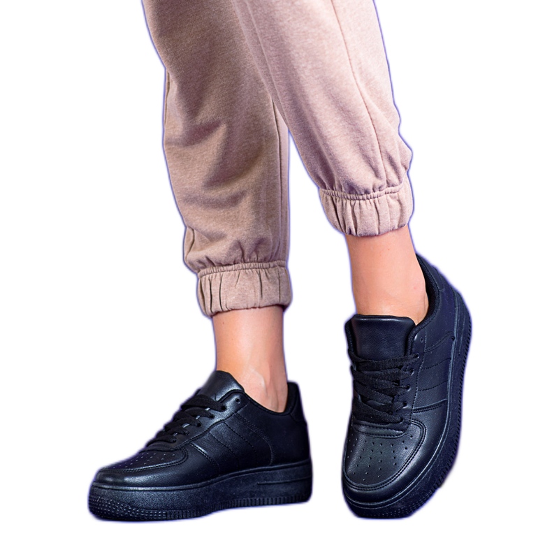 Crne ženske sportske cipele na platformi Shelovet crno