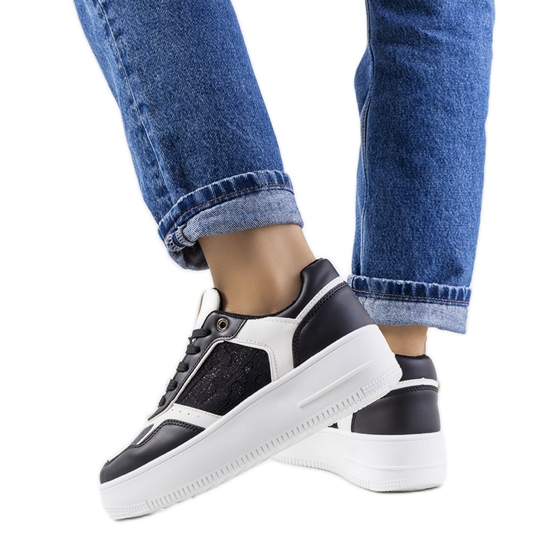 Crne tenisice na platformi Coronel crno