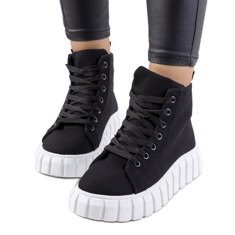 BM Crne tenisice na Horizo ​​platformi crno