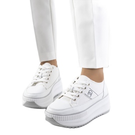 BM Bijele tenisice na visokom Barsu potplatu bijela