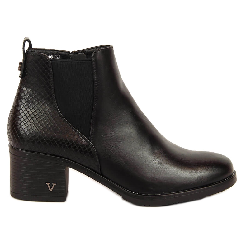 Ženske čizme izolirane crne zmijske kože Potocki crno