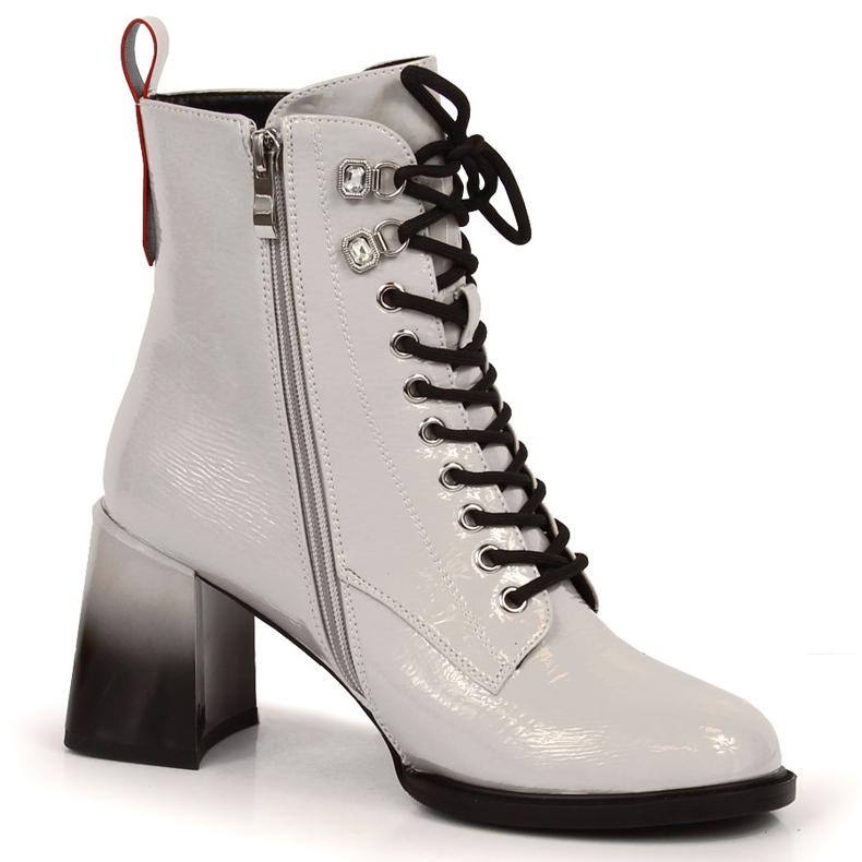 S.Barski Čizme lakirane na stup, toplo sive S. Barski siva