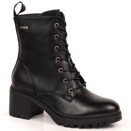 Crne Vinceza čizme na vezanje na stup crno