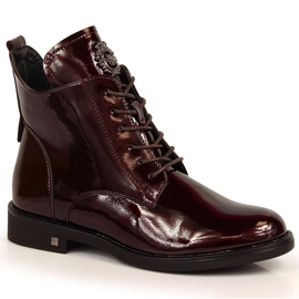 Ženske cipele, lakirane, bordo, Potocki klaret crvena