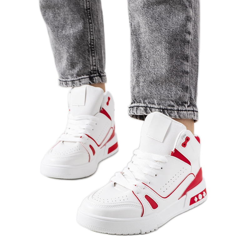 Grandis crvene tenisice do gležnja bijela crvena