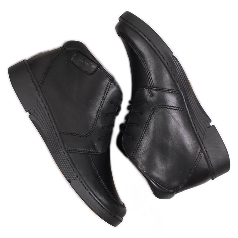 Łukbut Udobne izolirane crne kožne čizme Lukbut 675 za žene crno