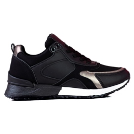 Shelovet ženske sportske cipele crne boje od ekološke kože crna