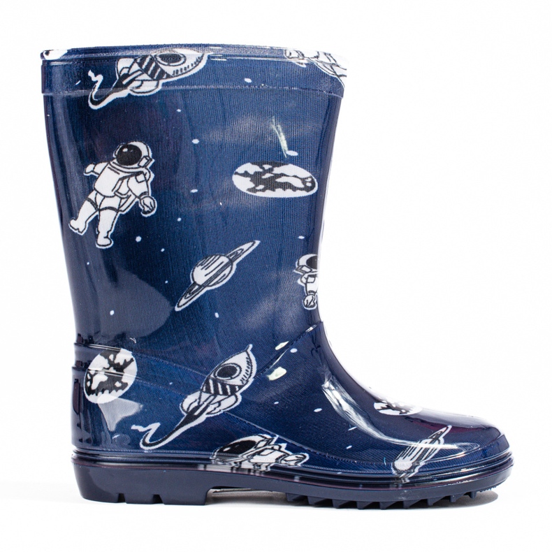 Galoše za visokog dječaka s uzorkom Shelovet tamnoplave plava