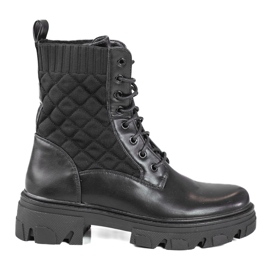 Shelovet ženske prošivene crne torbe na vezanje crna