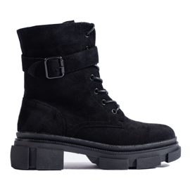 Crne ženske torbe na debelom Shelovet potplatu crna