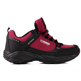 Ženske outdoor trekking cipele DK bordo crna crvena