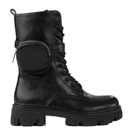 Crne ženske torbe s džepom crna