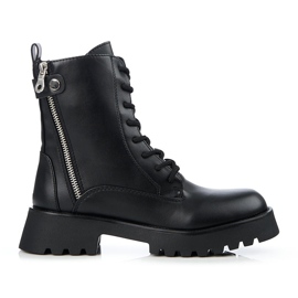 Ženska crna Workers s ukrasnim patentnim zatvaračem Shelovet