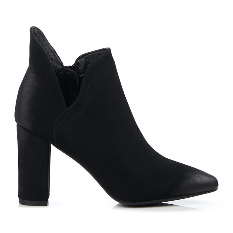 Ženske crne čizme Shelovet kroja na visokom stupu crno