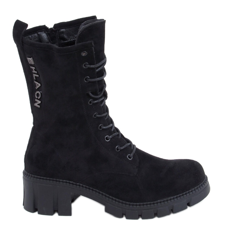 Arne Crne čizme na vezanje crno