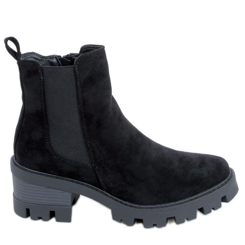 Ragga crne gležnjače na visoku petu crno