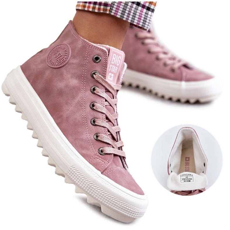 Ženske tenisice Big Star High Warm Pink EE274113 ružičasta
