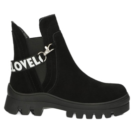 Gležnjače od brušene kože s ukrasom Filippo DBT3927 crne crna