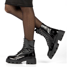 Ženske sjajne izolirane čizme Filippo DBT4095 Black crna