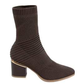 Tiara Smeđe čizme s visokom petom smeđa