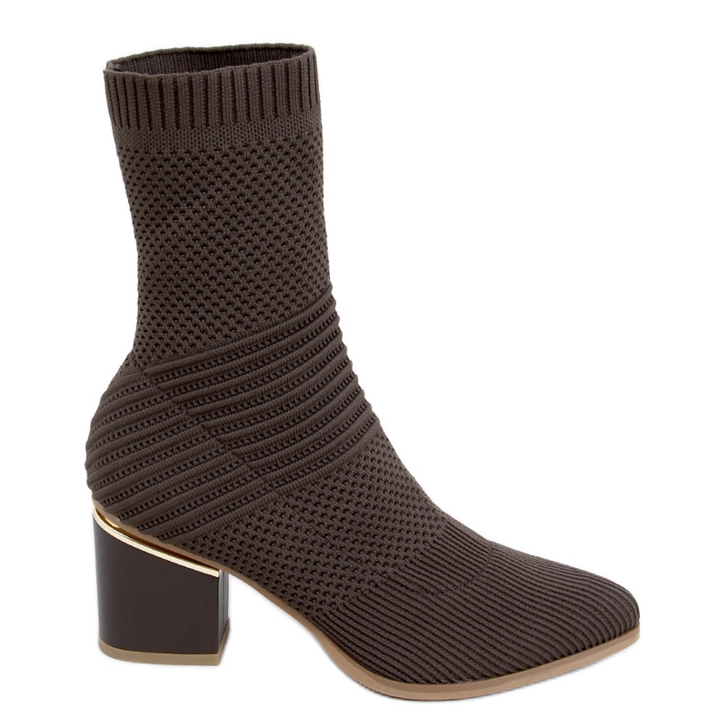 Tiara Smeđe čizme s visokom petom smeđa