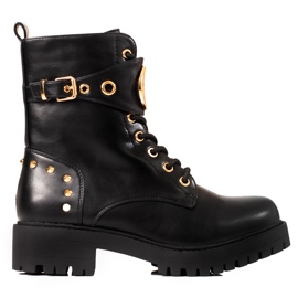 Shelovet ženske navezice sa zlatnim dodacima crna