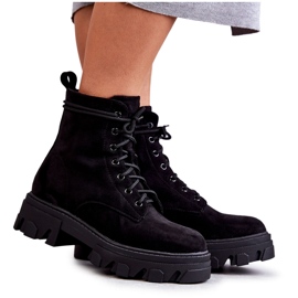 PG1 Tople čizme od brušene kože Radničke crne Darvin crna